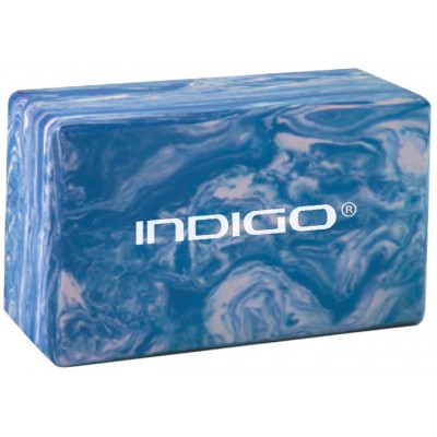 Блок для йоги INDIGO IN259 22,8*15,2*7,1 см Мраморный голубой